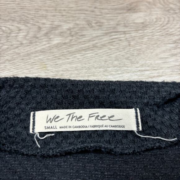 We The Free Free People Bunny Tee Pullover Cropped Boat Neck Sweater Small - Picture 5 of 12